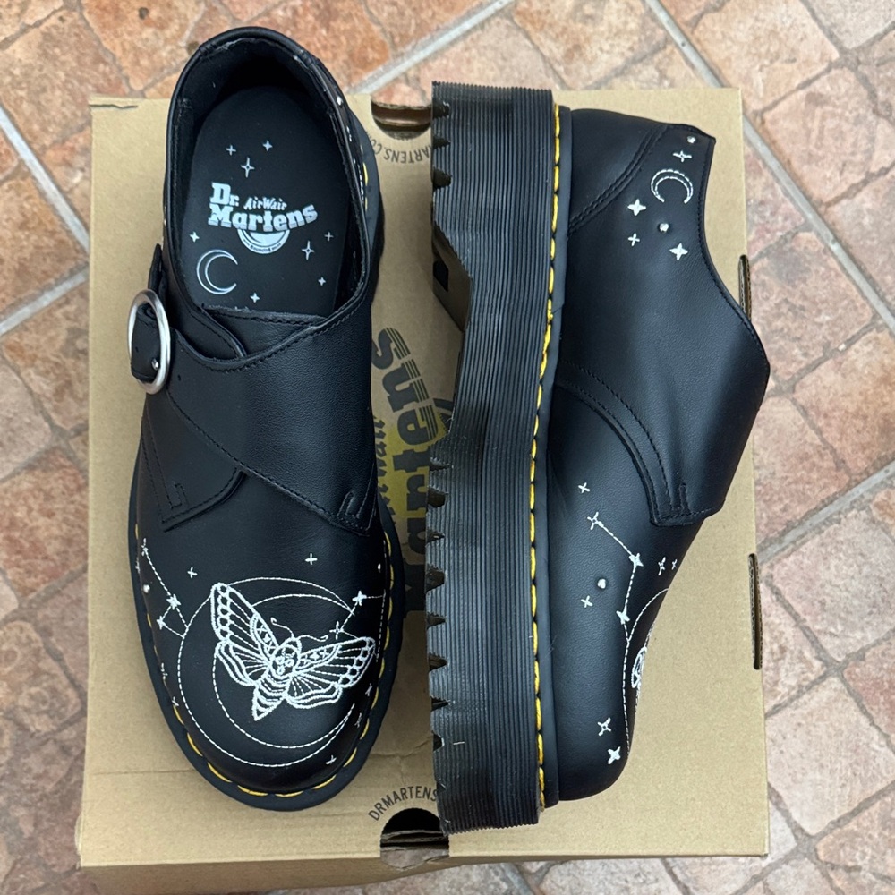 Dr. Martens - MONK CELESTIAL MOTH LEATHER PLATFORM SHOES - Picture 6 of 6